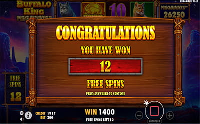 Buffalo King Megaways Slot Free Spins